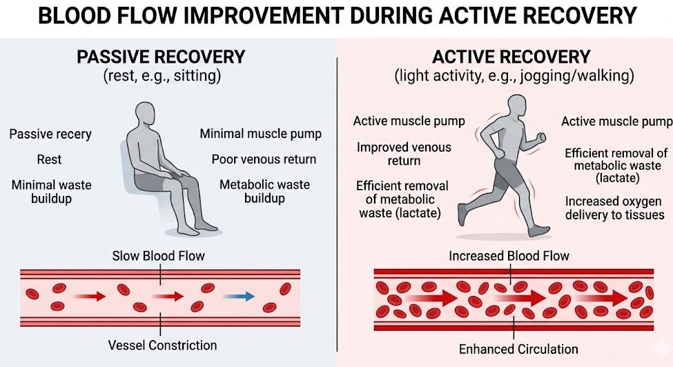 Improve circulation with active recovery exercises