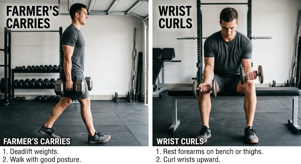 Perform good forearm workouts for grip strength