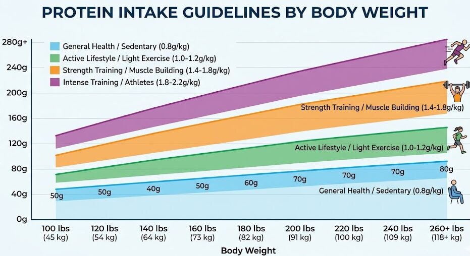 How Much Protein for Muscle Growth by body weight
