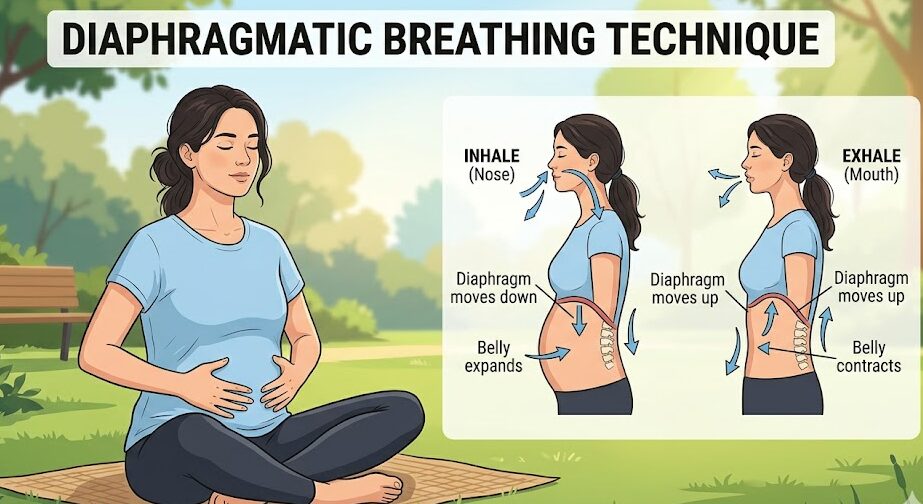 Deep belly breathing for beginners