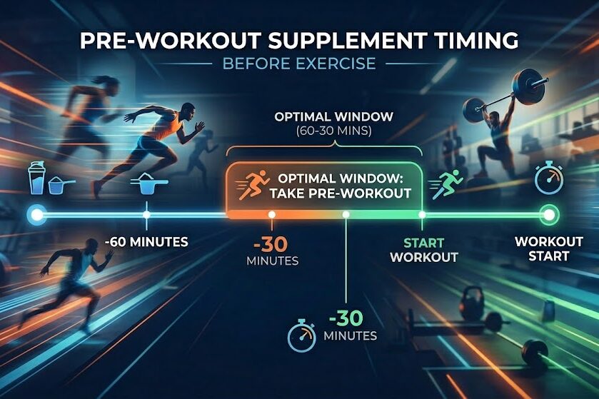 Take pre workout supplement before training session