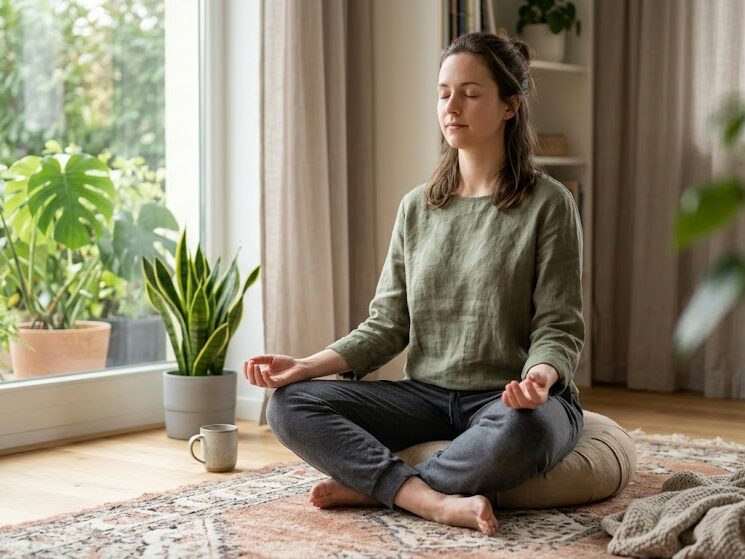 Yoga breathing techniques for beginners practicing pranayama
