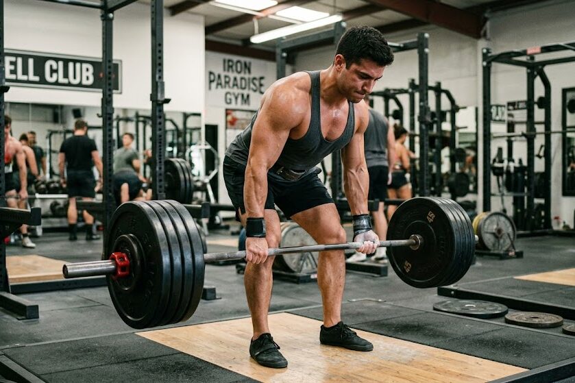 Barbell row exercise for back thickness and strength