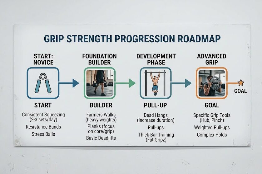 Track grip strength progression over time