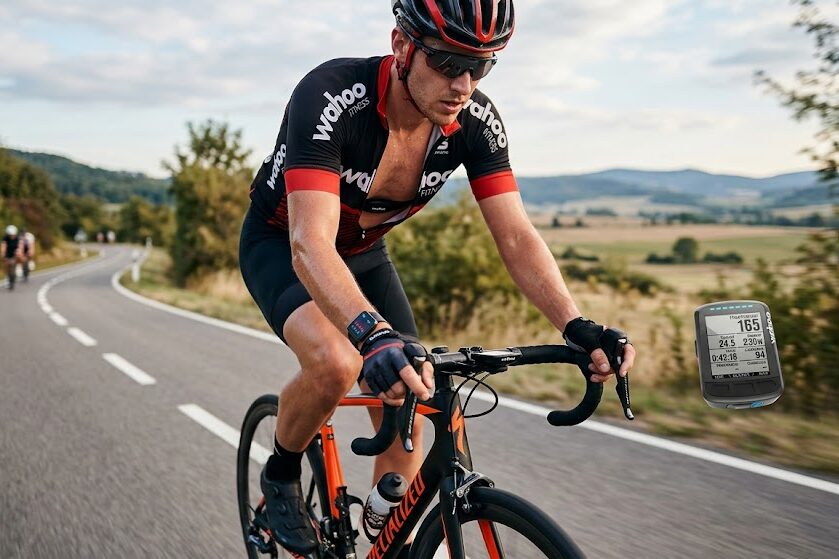 Track cycling workout intensity with heart rate monitor