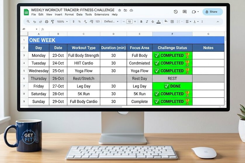 rack 30 day workout challenge no equipment progress