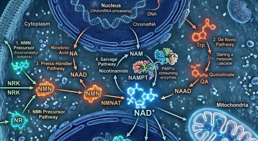 How NMN converts into NAD+ for cellular energy