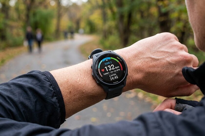 Track zone 2 cardio heart rate during exercise
