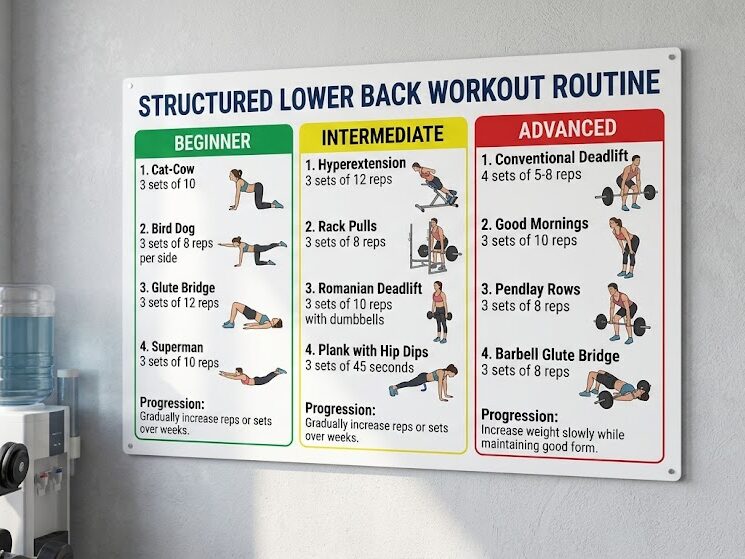Best lower back workout routine progression