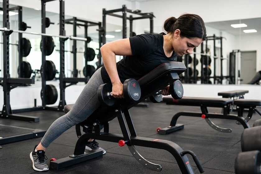 Chest-supported row for beginner upper back training