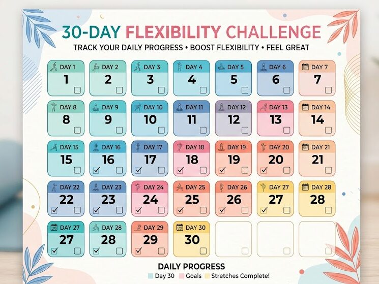 Complete 30 day flexibility challenge schedule