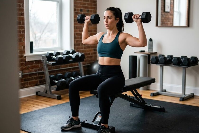 Home shoulder workout for muscle growth