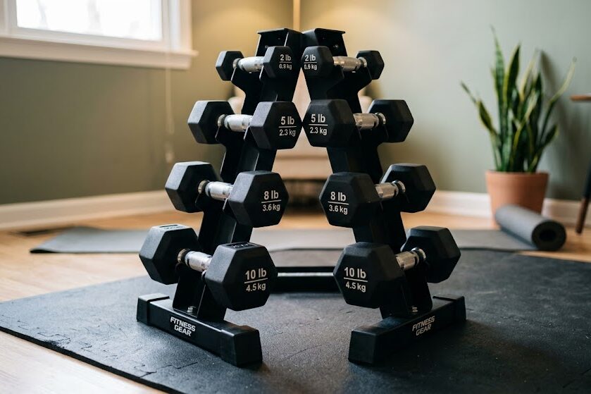 Choose beginner dumbbell weights for full body workouts