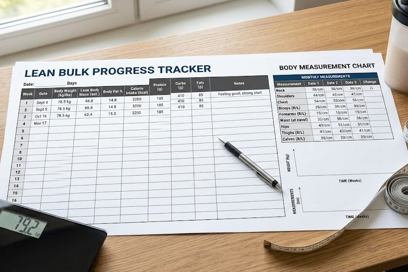 Track lean bulk progress using body composition measurements