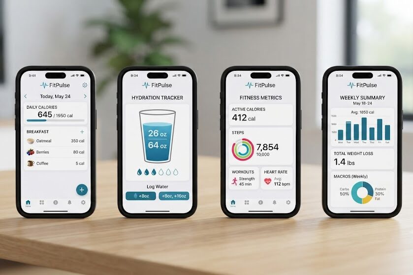 Track healthy weight management progress using a nutrition app