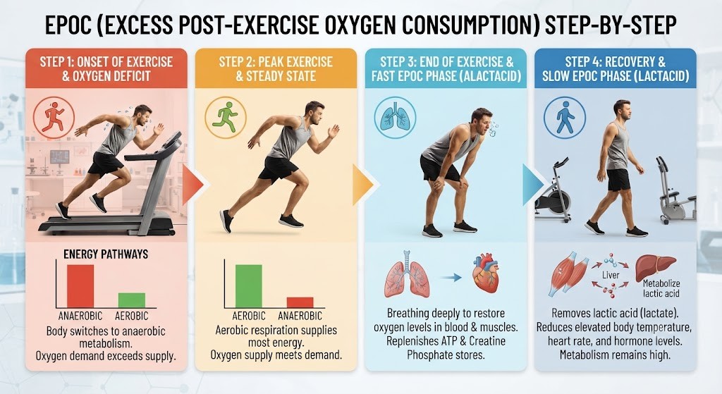 Understand the afterburn effect after HIIT