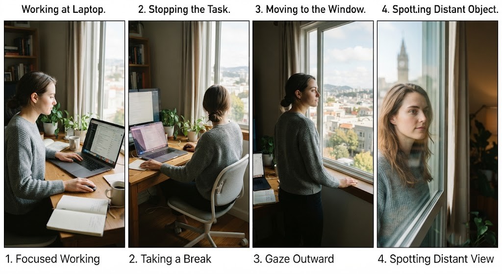 Follow the 20-20-20 rule to reduce digital eye strain during computer work