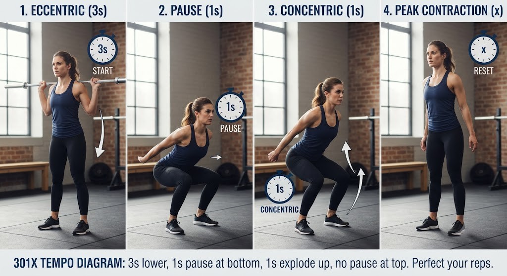 Understand eccentric concentric workout tempo