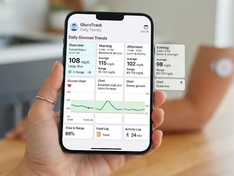 Monitor CGM glucose trends using a Continuous Glucose Monitor app