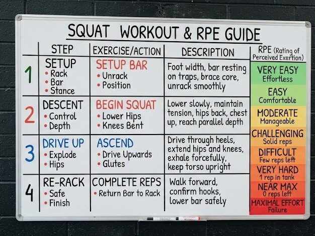 Use an RPE chart during Auto-Regulated Training