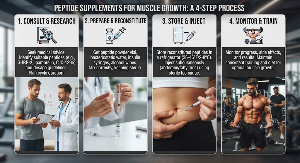 Peptide supplements for muscle growth