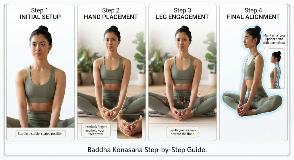 Perform Butterfly Pose for tight hips