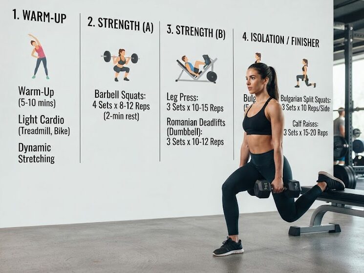 complete leg day workout including sissy squats