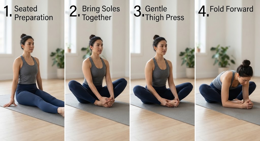 Practice Butterfly Pose for Yoga for PCOS