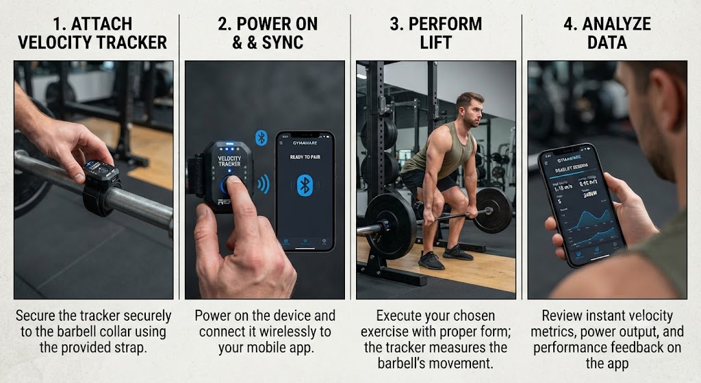 Measure bar speed during Velocity-Based Training