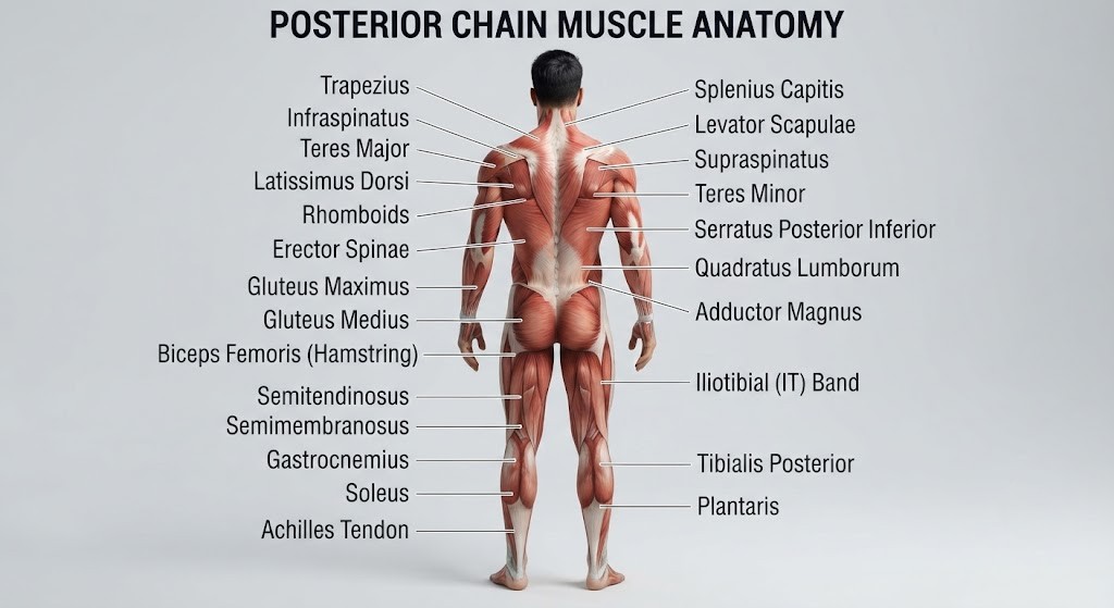Posterior chain muscles activated during deadlift alternatives