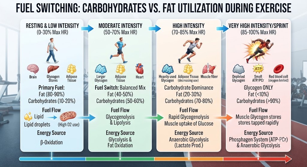 Understand metabolic flexibility fuel switching