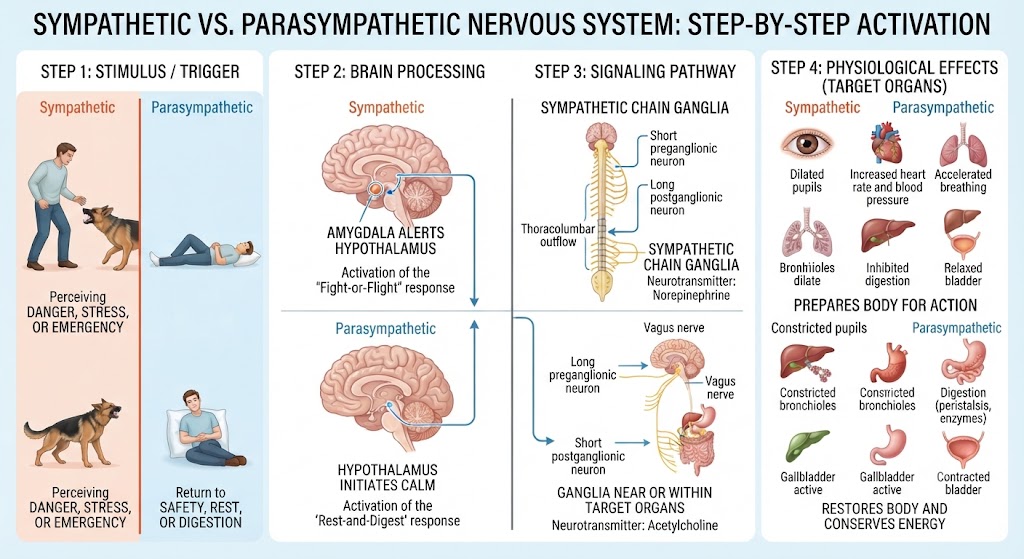 Understand parasympathetic nervous system yoga activation