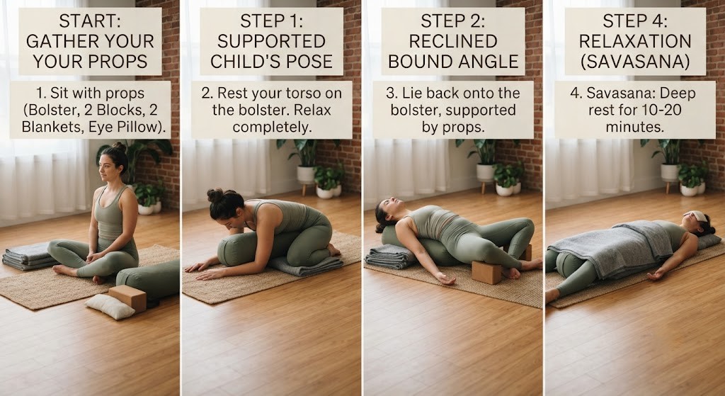 Restorative yoga props for beginners