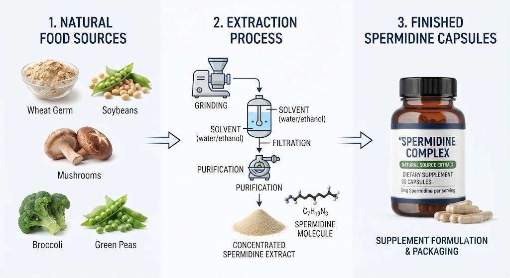 Understand how spermidine supplements are made from wheat germ