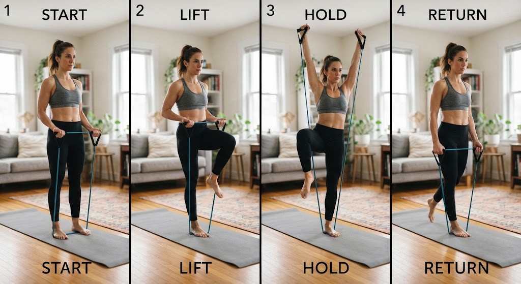Perform full body isometric workout at home