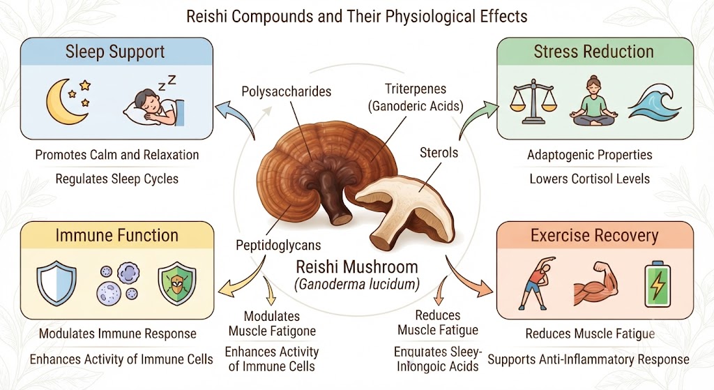 Explain reishi mushroom for recovery pathways