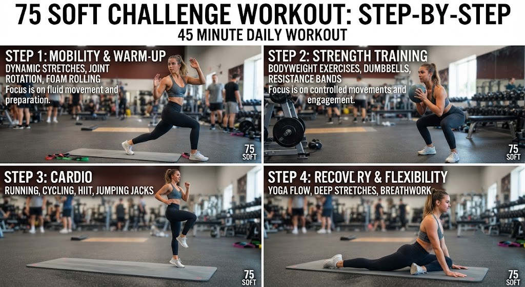 Plan a 75 Soft Challenge Workout across 75 days