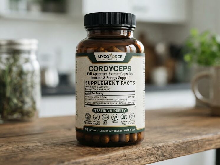 Check cordyceps supplement label quality information