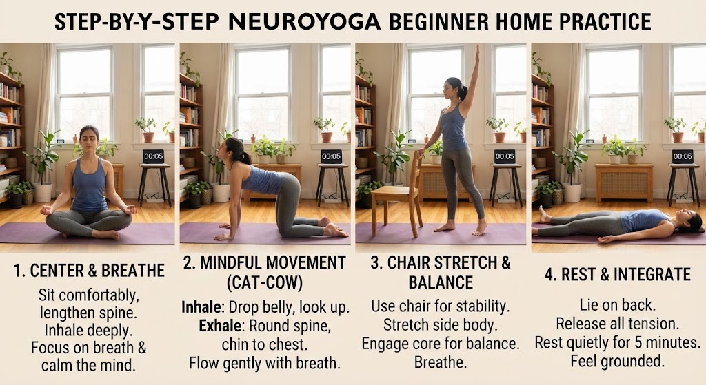 Set up a NeuroYoga beginner practice at home