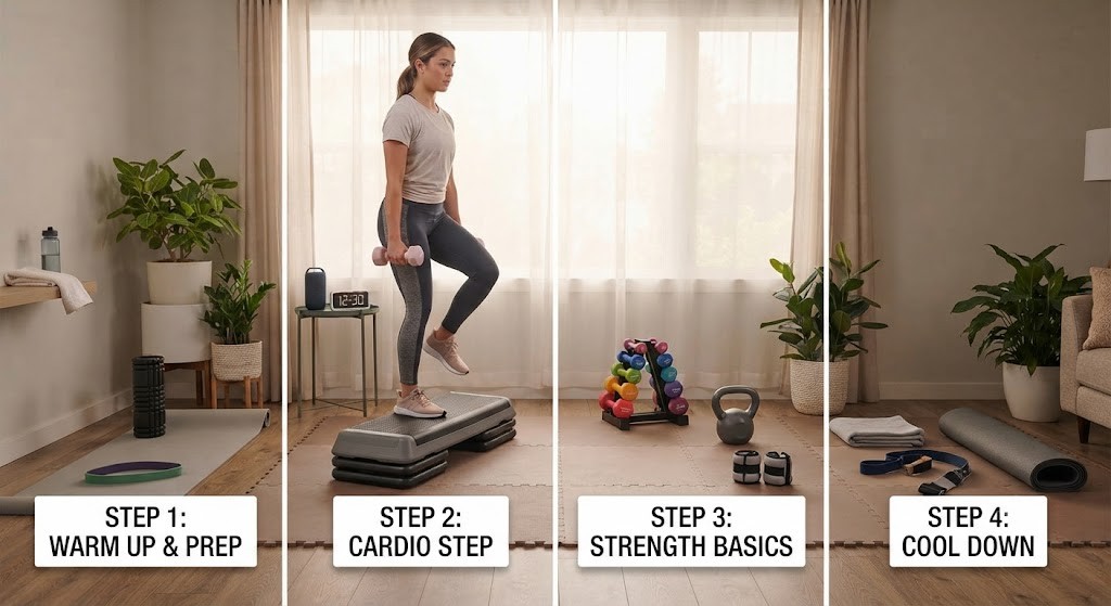 Choose low-impact workout equipment for home fitness
