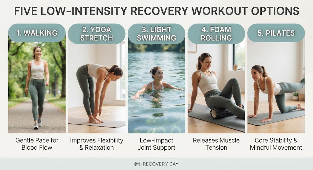 Choose recovery exercises for overtraining