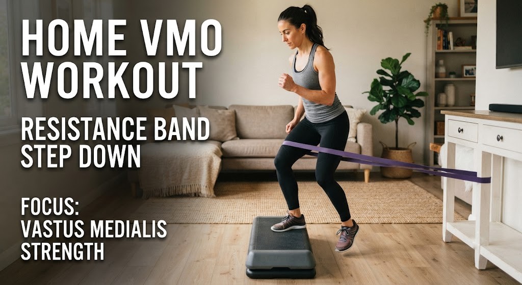 Perform VMO exercises at home with a resistance band