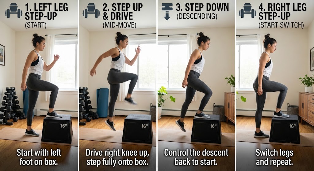 Perform a beginner plyometric workout at home