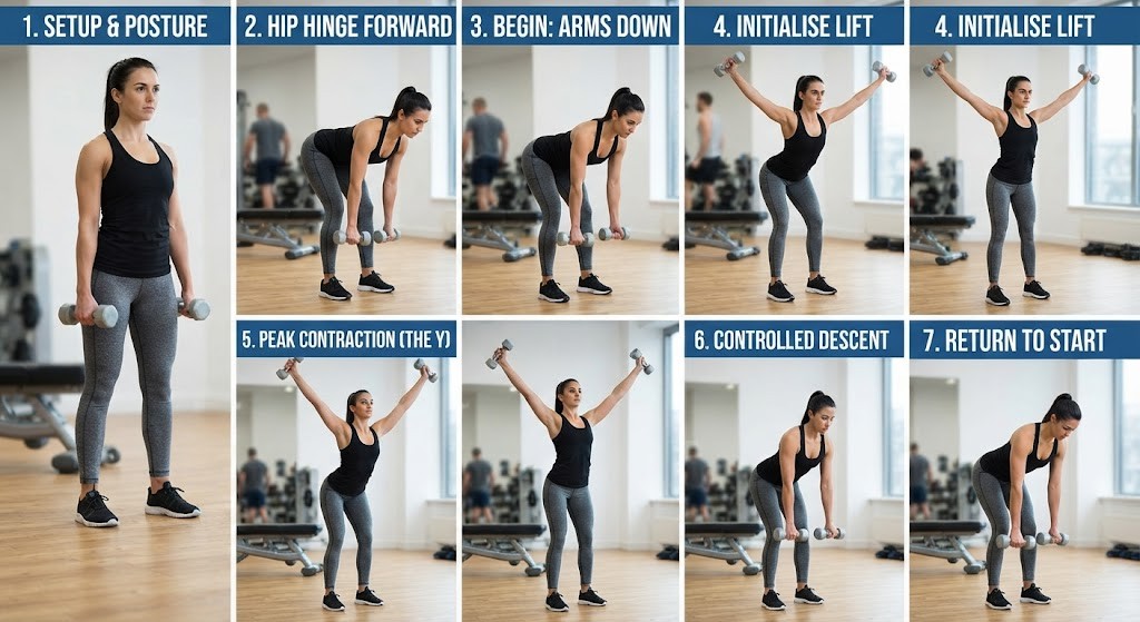Perform Y-raise step by step with proper form
