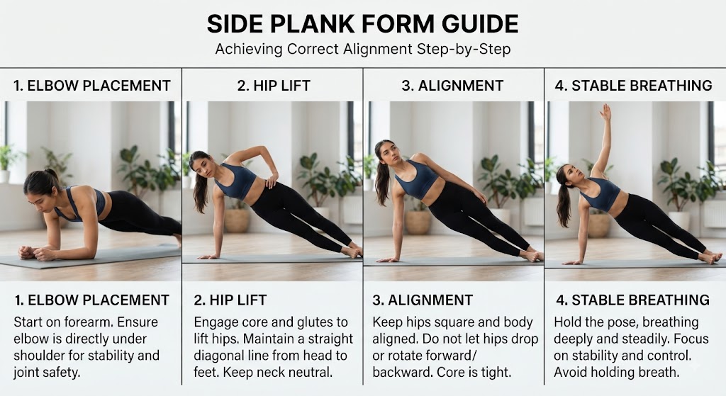 Add side plank workout to a full body workout routine