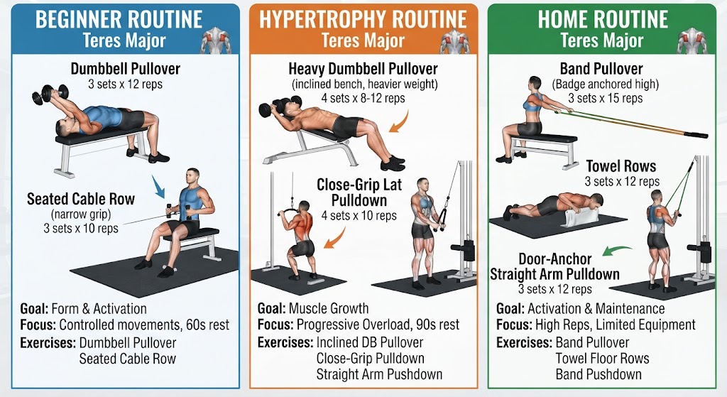Follow a teres major workout for back development