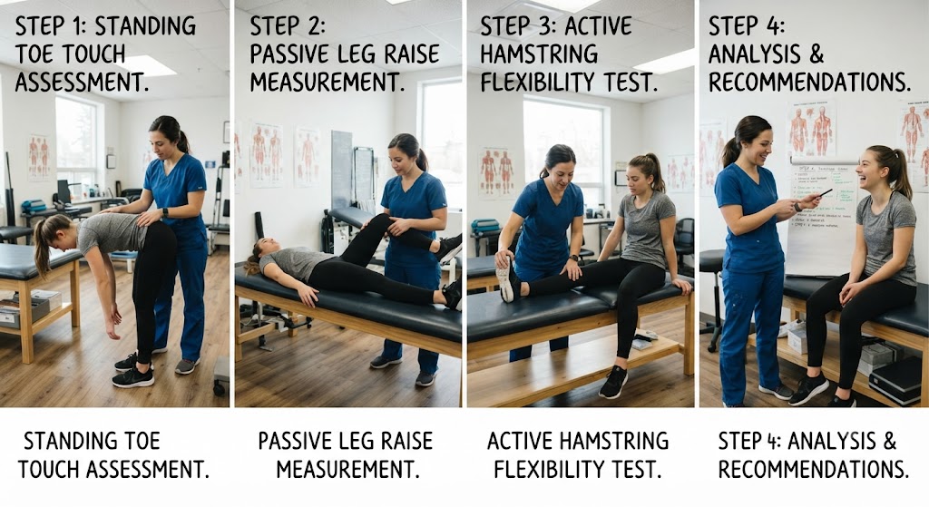 Assess assisted stretching mobility before treatment