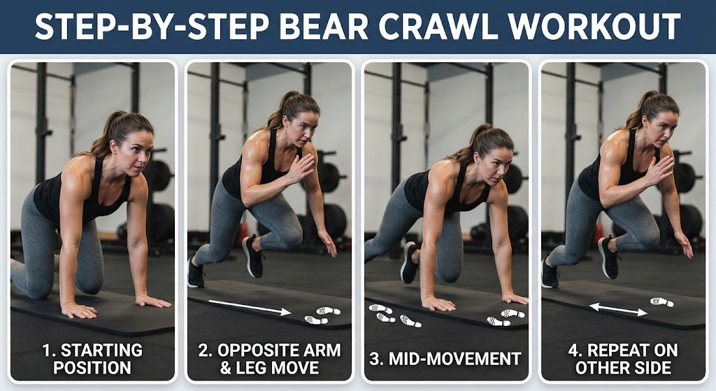 Bear crawl workout
