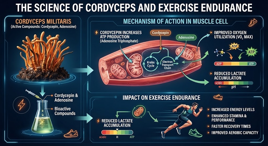 Explain cordyceps energy metabolism and endurance