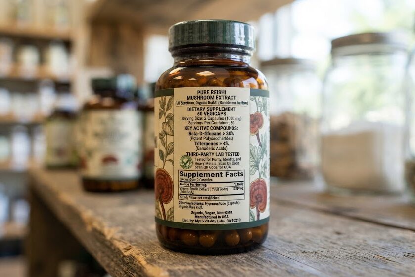Compare reishi supplement label quality for recovery